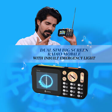 Dual Sim Big Screen Radio Mobile with Inbuilt Emergency Light (FM2)