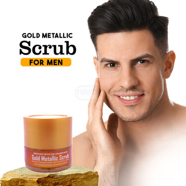 Gold Metallic Scrub for Men