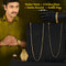 Golden Watch + 2 Chain + Bracelet + Ring (MGW2CBR7)