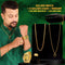Golden Watch + 2 Chain + Bracelet + Ring  (MGW2CBR9)