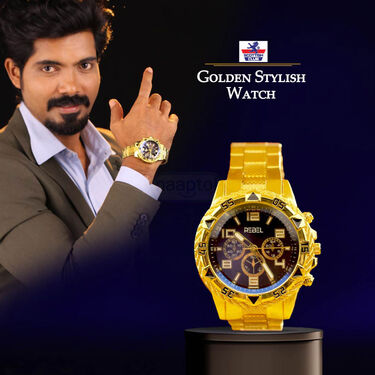 Golden Stylish Watch (MGW15)