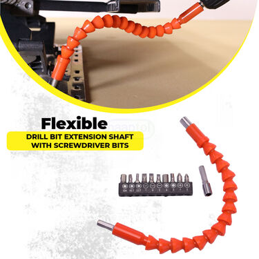 Flexible Drill Bit Extension Shaft With Screwdriver Bits (HT23)