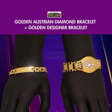 Heavy Golden Bracelet  + Designer Bracelet  (MGJ40)