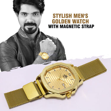 Golden Magnetic Belt Watch (MGW19)