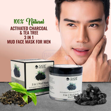 100% Natural Activated Charcoal & Tea Tree 3-in-1 Mud Face Mask (MMFM)