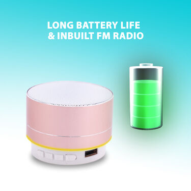 Powerful Heavy Bass Metal Bluetooth Speaker (MSWR)