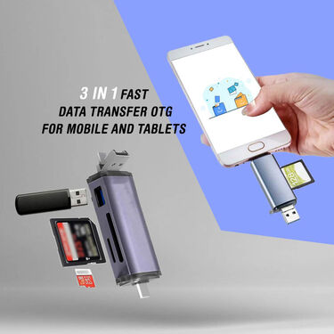 3 in 1 Fast Data Transfer OTG For Mobile And Tablets (OTG)