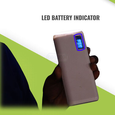 10,000 mAh Big Power Bank With Battery Indicator And Powerful Emergency light (PB19)