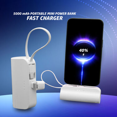 5000 mAh Portable Mini Power Bank Fast Charger (PB20)