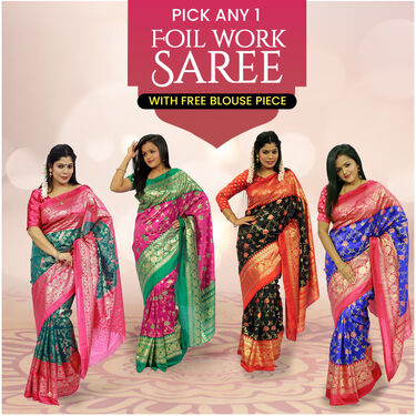 Pick Any 1 Foil Work Saree (FPS20)