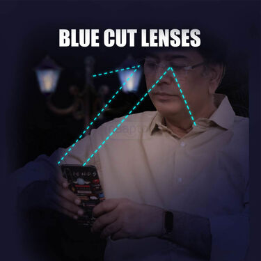 Rimless Bifocal One Power Mobile Protection Reading Glasses With Stylish Digital Watch (BORG4W2)