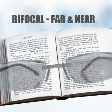 Rimless Bifocal One Power Mobile Protection Reading Glasses With Stylish Digital Watch (BORG4W2)