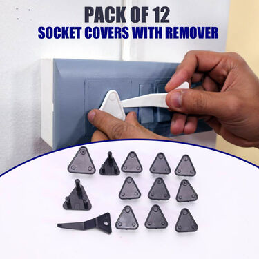 Pack Of 12 Socket Covers With Remover (SA1)