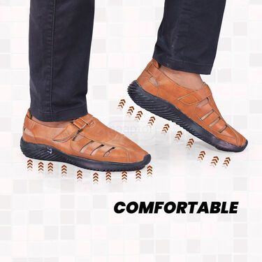 Pick Anyone Leatherite Sandal + Free 2 Pair Socks + Trimmer (SDC8)