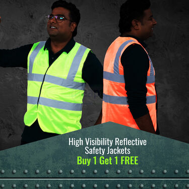 High Visibility Reflective Safety Jackets - Buy 1 Get 1 FREE (SJ1)