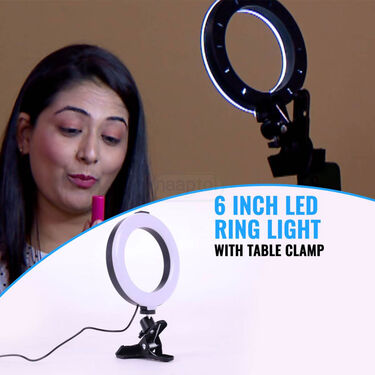 6 Inch LED Ring Light With Table Clamp (SRL)