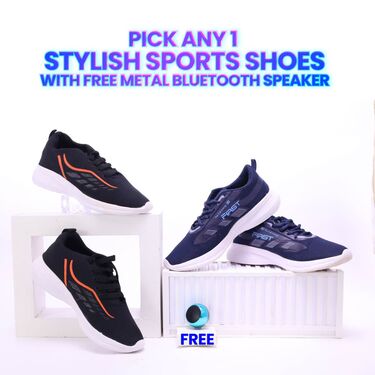 Pick Any 1 Stylish Sports Shoes + Free Metal Bluetooth Speaker (SSC17)