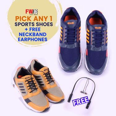 Pick Anyone Stylish Sports Shoe + Free Neckband (SSC22)