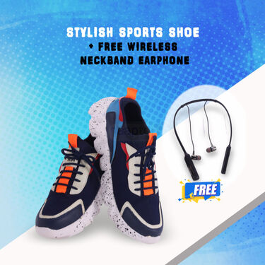 Stylish Sports Shoe With Free Neckband Earphone (SSC31)