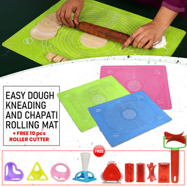 Silicone Mat + Free 10 Pcs Roller Cutter (SM2)