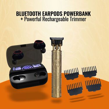 Bluetooth Earpods Powerbank Powerful Rechargeable Trimmer (TWS51)