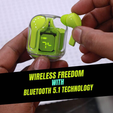 Wireless Ultrapro earpods with Display + Free Rechargeable Golden Trimmer (TWS58)