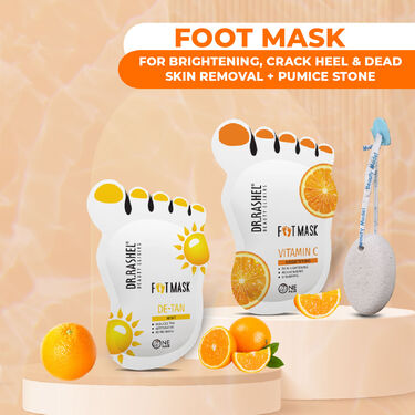 Foot Mask - For Brightening, Crack Heel & Dead Skin Remover + Pumice Stone (CFCK)